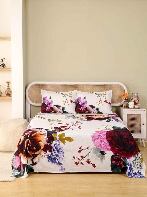 Crimson Rose — 3 Piece Bedsheet Set