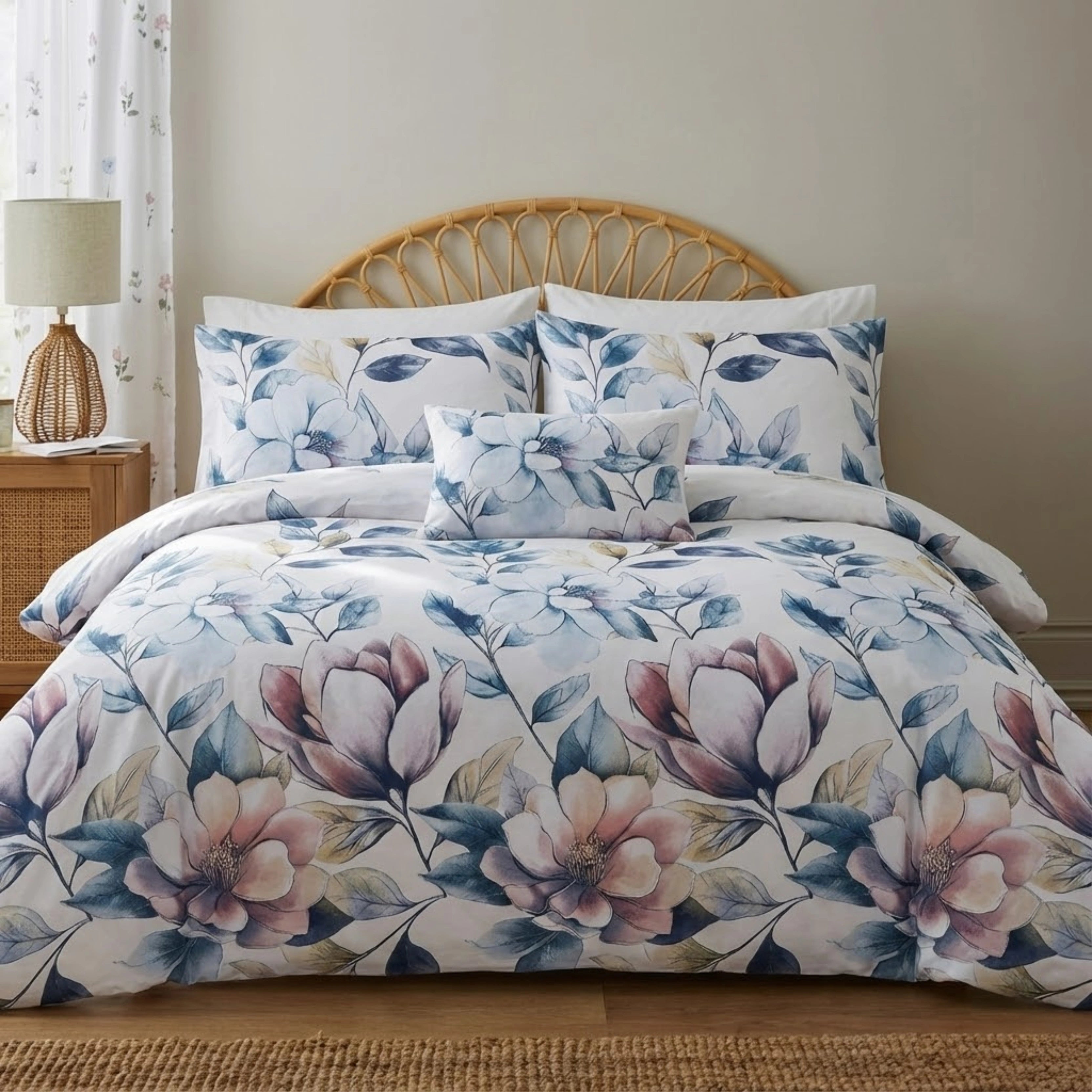 Soft Petals Cotton Bedding | 1 x Sheet & 2 x Pillowcases