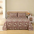 Classic Red and Gold Floral Bedding Set – Premium Cotton Sateen for a Luxurious Bedroom