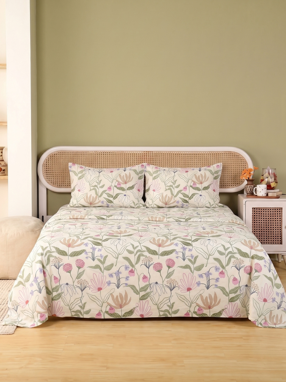 Wildflower Cream — 3 Piece Bedsheet Set