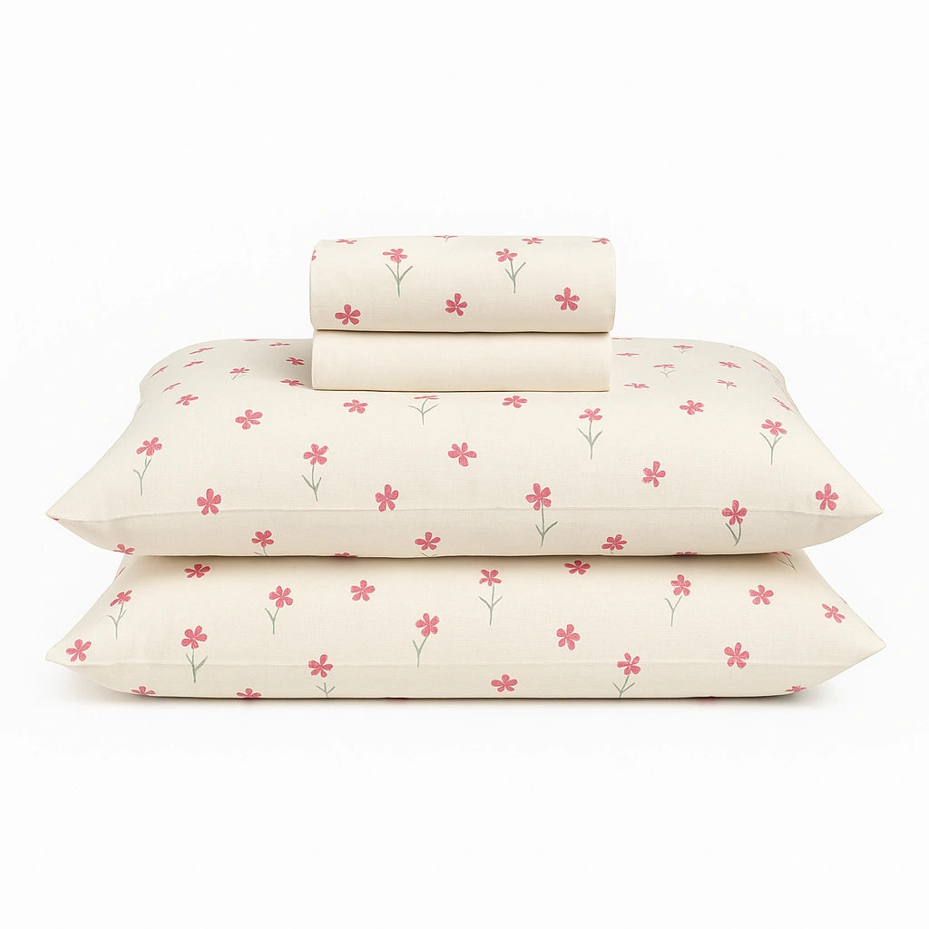 Off-White 100% Pure Cotton Bed Sheet Set – Premium Edition