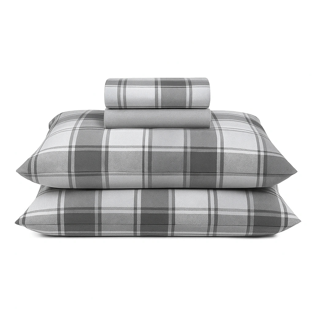 Light Grey 100% Pure Cotton Bed Sheet Set – Premium Edition