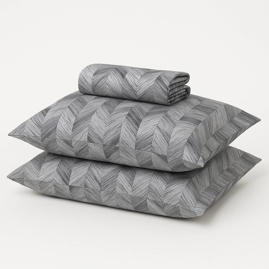 Graphite Luxe 100% Pure Cotton Bed Sheet Set – Premium Edition