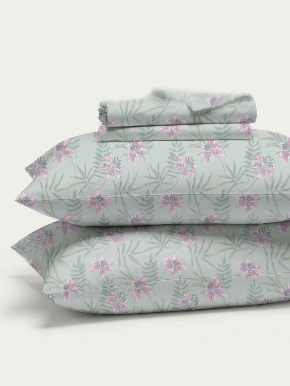 Sage Lily — 3 Piece Bedsheet Set