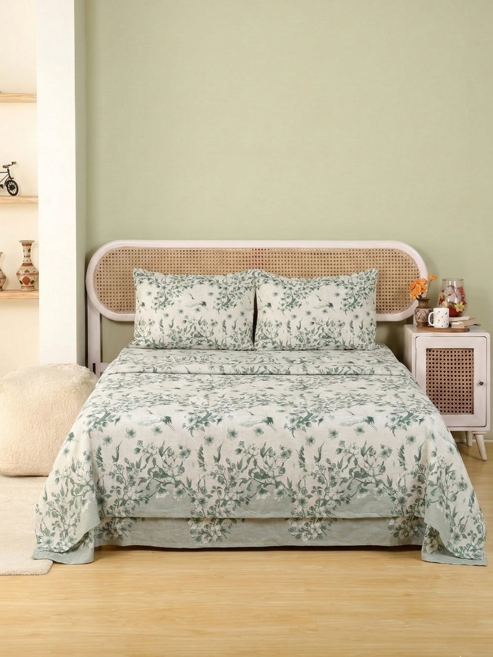 Verdant Floral — 3 Piece Bedsheet Set