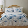 Sky Blossom Cotton Bedding | 1 Sheet & 2 Pillowcases for Elegant Comfort