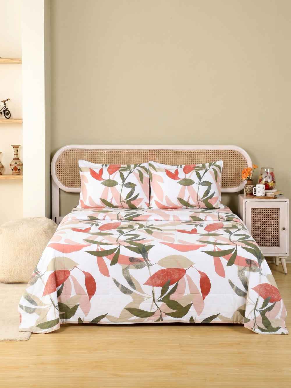 Peach Blossom — 3 Piece Bedsheet Set