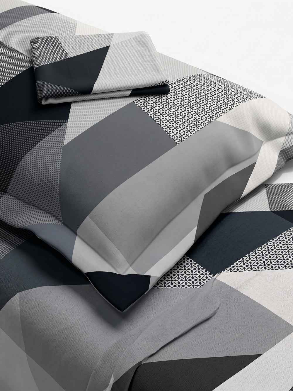 Geometric Slate — 3 Piece Bedsheet Set