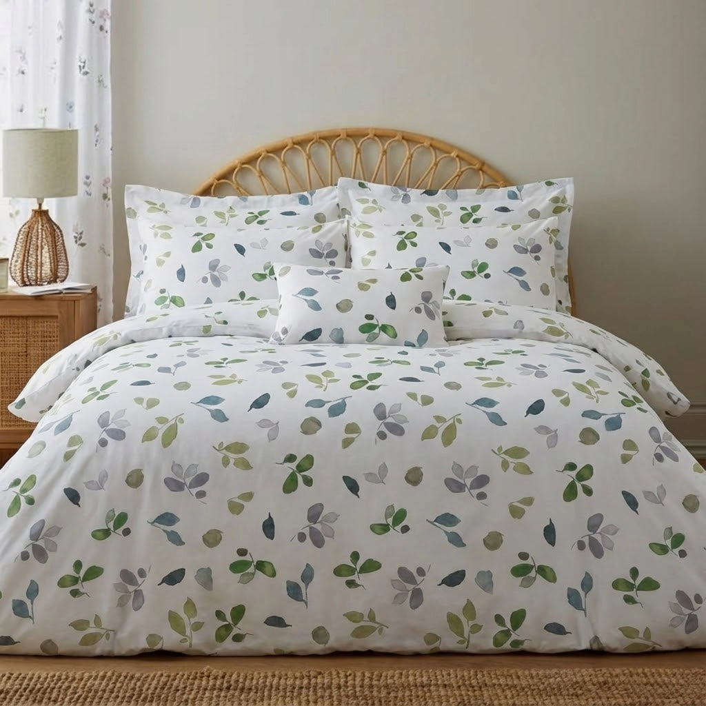Fresh Meadow Percale Cotton Bedding | 1 x Sheet & 2 x Pillowcases