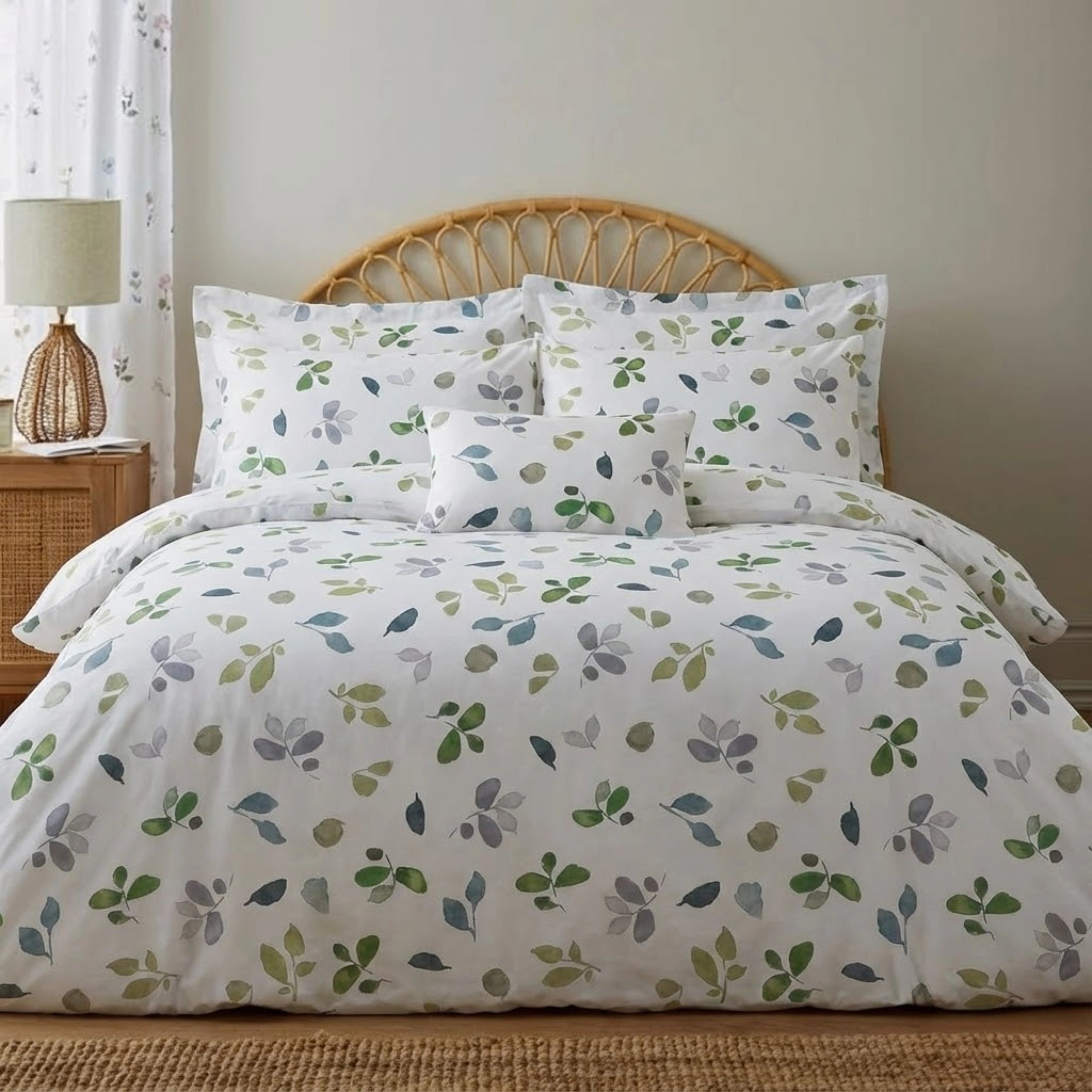 Fresh Meadow Percale Cotton Bedding | 1 x Sheet & 2 x Pillowcases