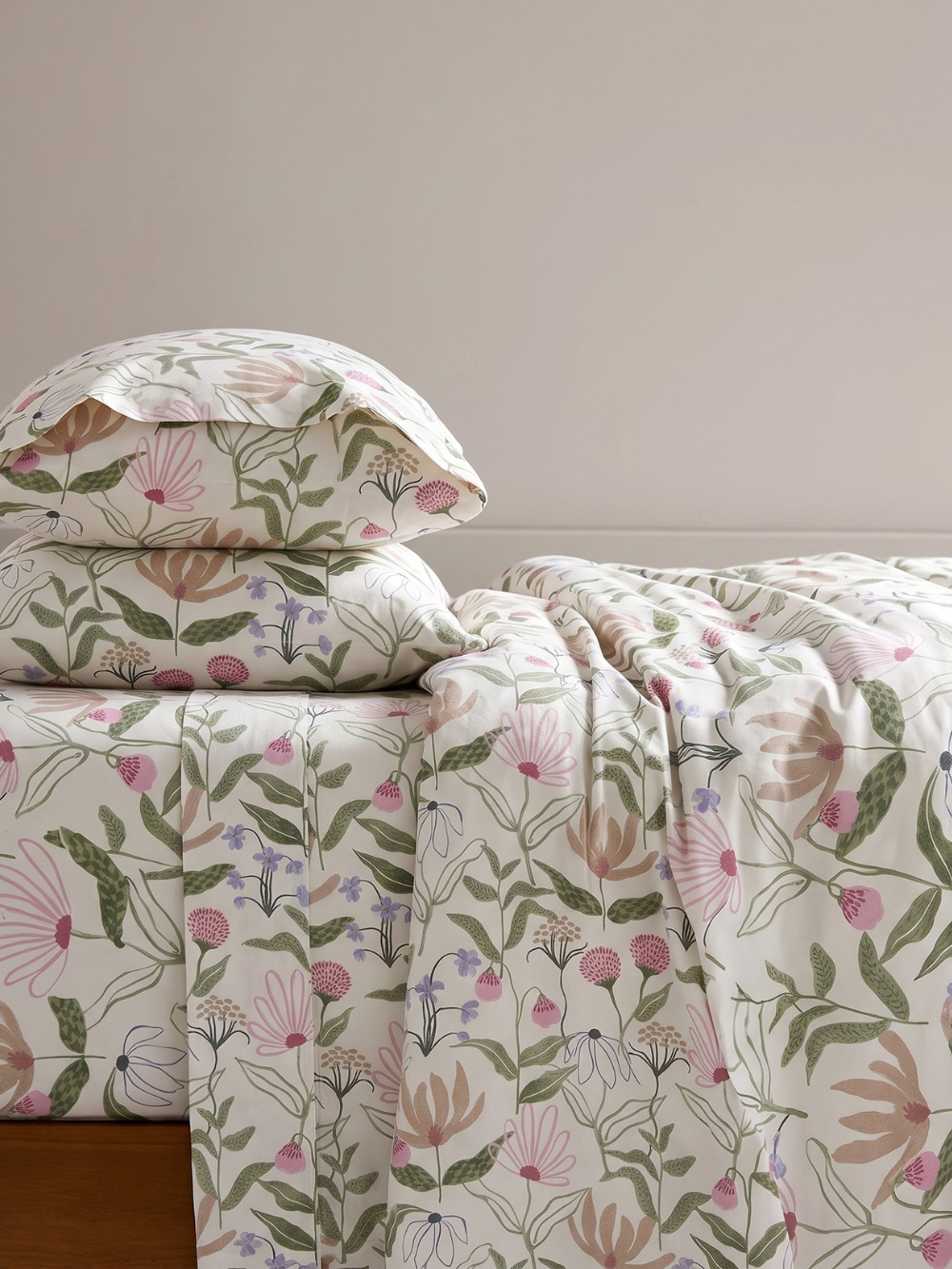 Wildflower Cream — 3 Piece Bedsheet Set