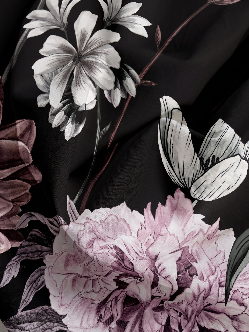 Midnight Peony — 3 Piece Bedsheet Set