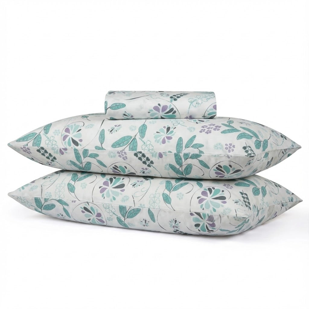 Teal Garden 100% Cotton Bedding | King & Single Sizes