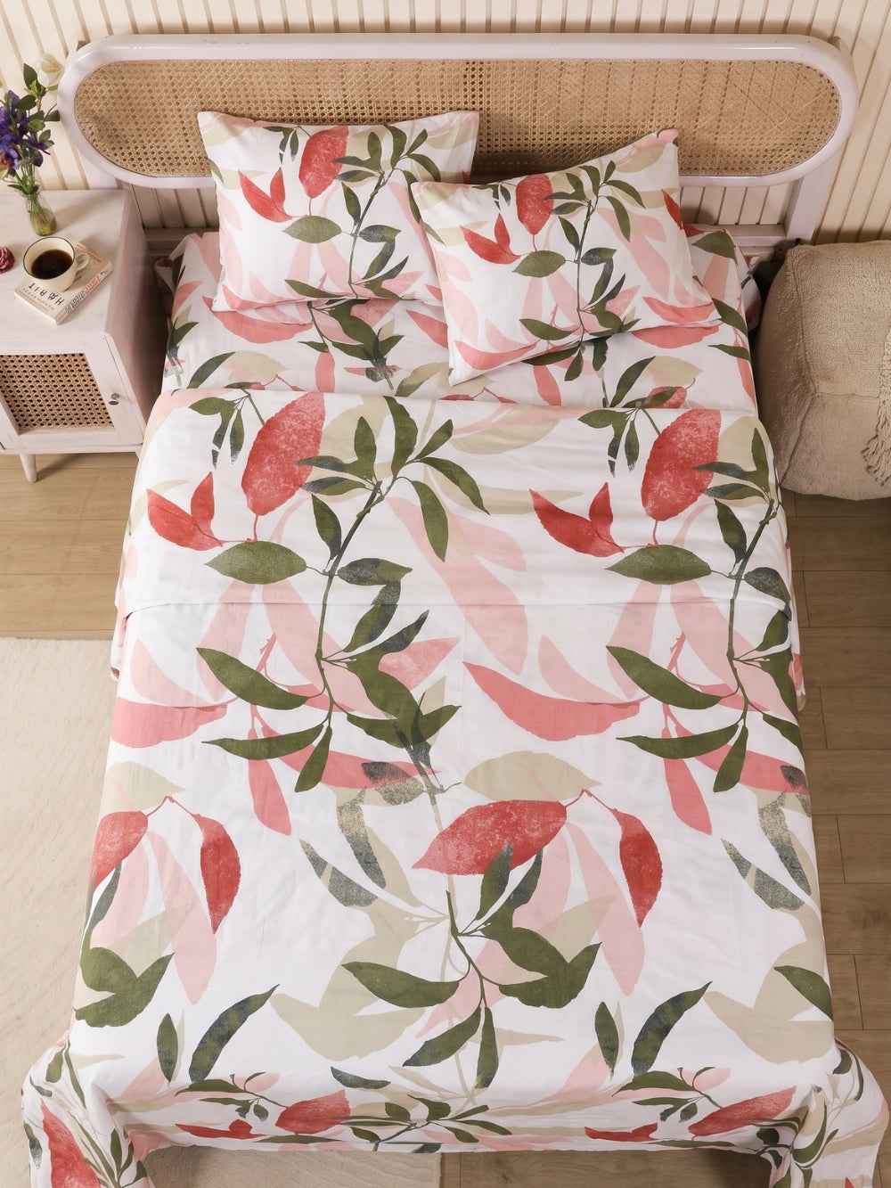 Peach Blossom — 3 Piece Bedsheet Set