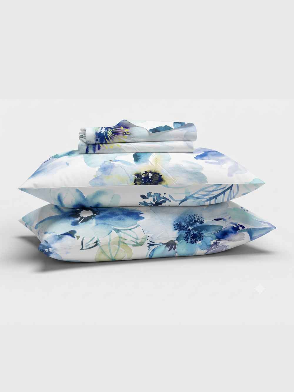 Aqua Petal — 3 Piece Bedsheet Set