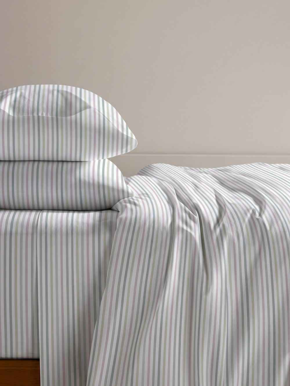 Sage Stripe — 3 Piece Bedsheet Set