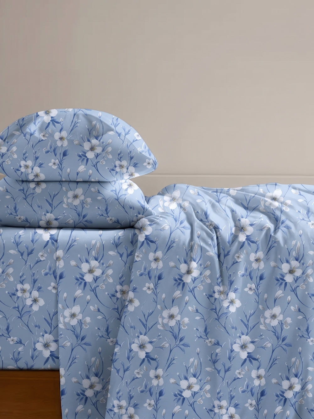 Sky Blossom — 3 Piece Bedsheet Set