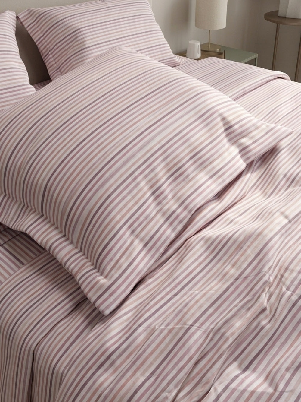 Blush Stripe — 3 Piece Bedsheet Set
