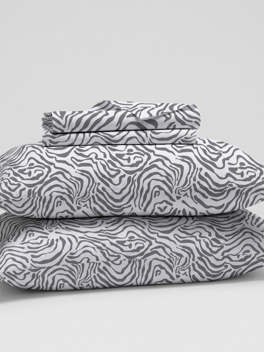 Slate Zebra — 3 Piece Bedsheet Set