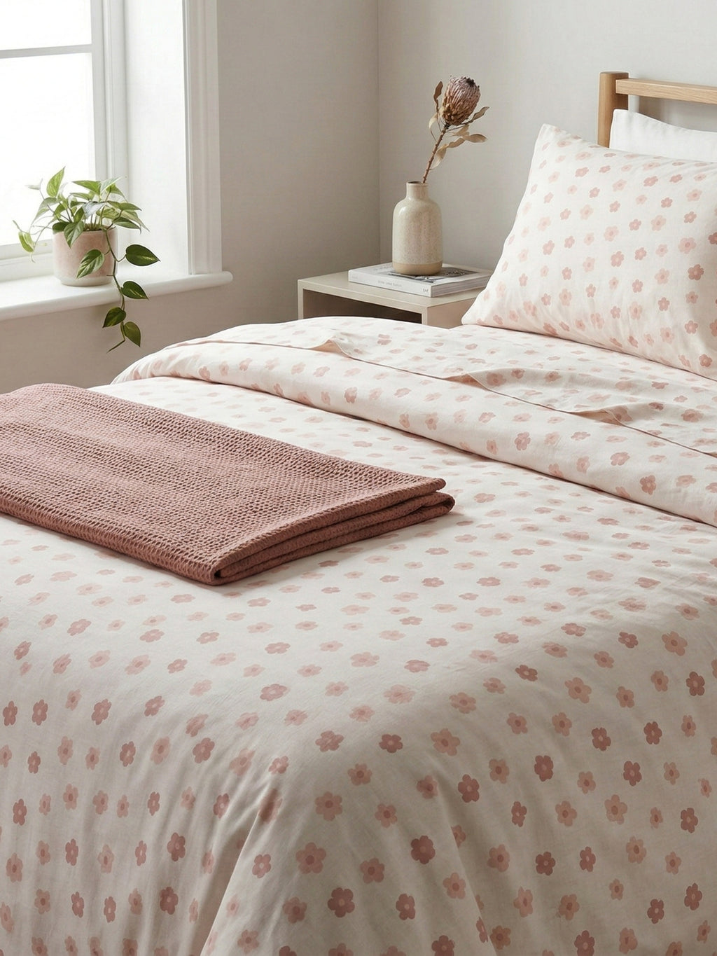 Soft Blossom — 3 Piece Bedsheet Set