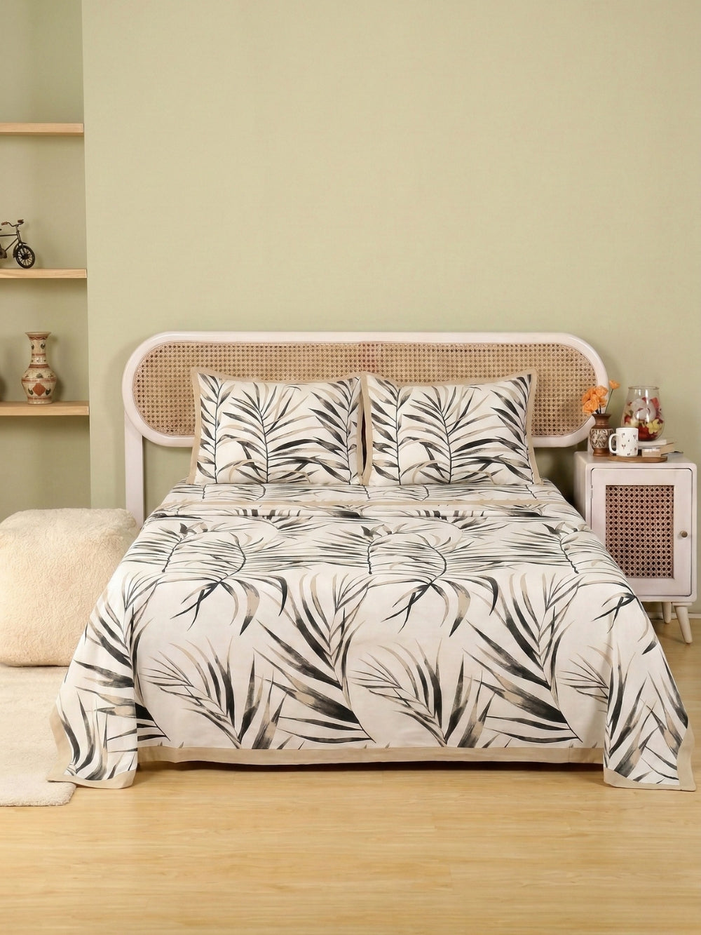 Onyx Palm — 3 Piece Bedsheet Set