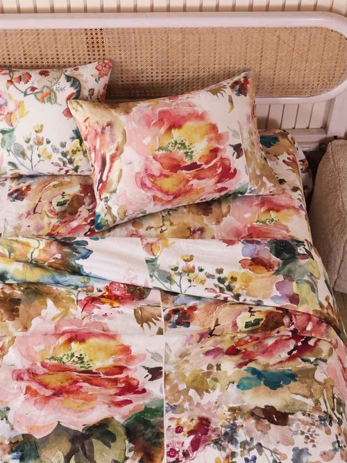 Painted Bloom — 3 Piece Bedsheet Set