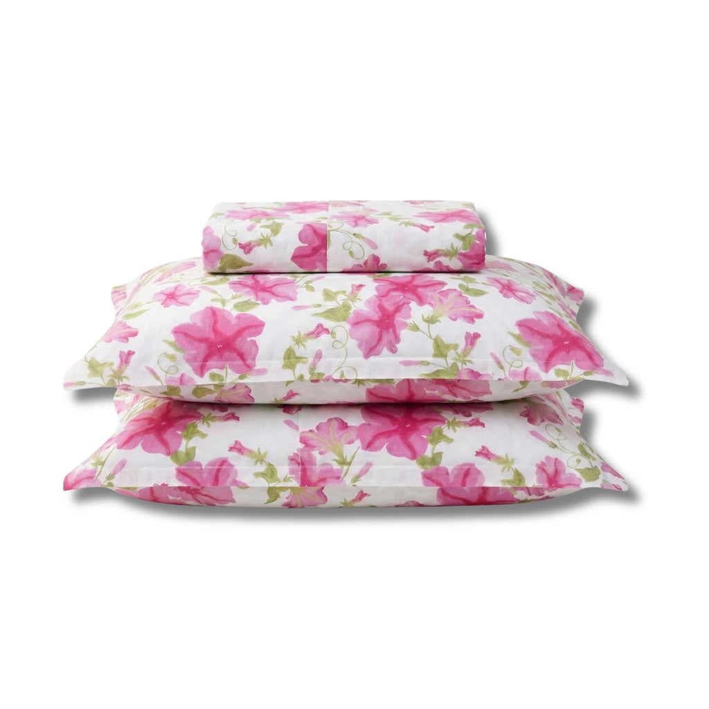 Charming Pink Floral Bedding Set in Cotton Sateen – Soft and Luxurious for Your Bedroom