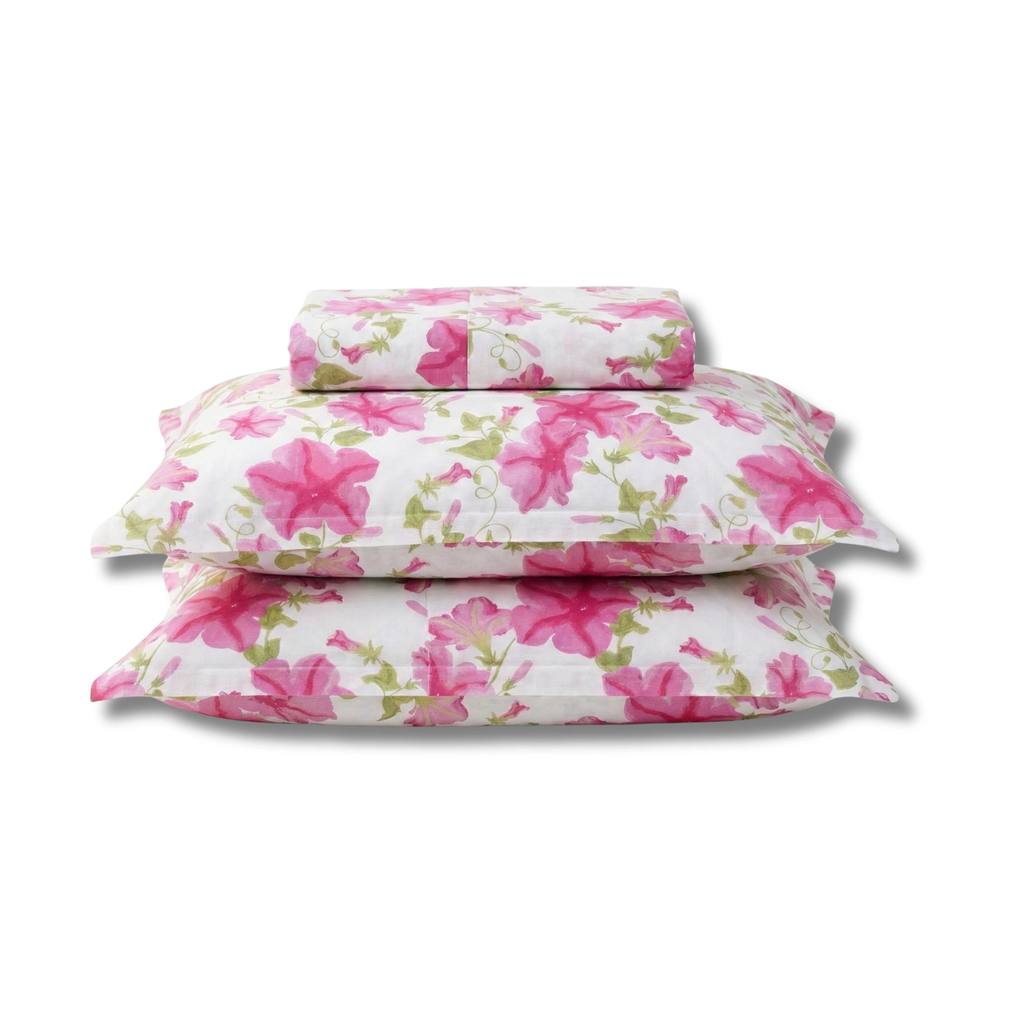 Charming Pink Floral Bedding Set in Cotton Sateen – Soft and Luxurious for Your Bedroom