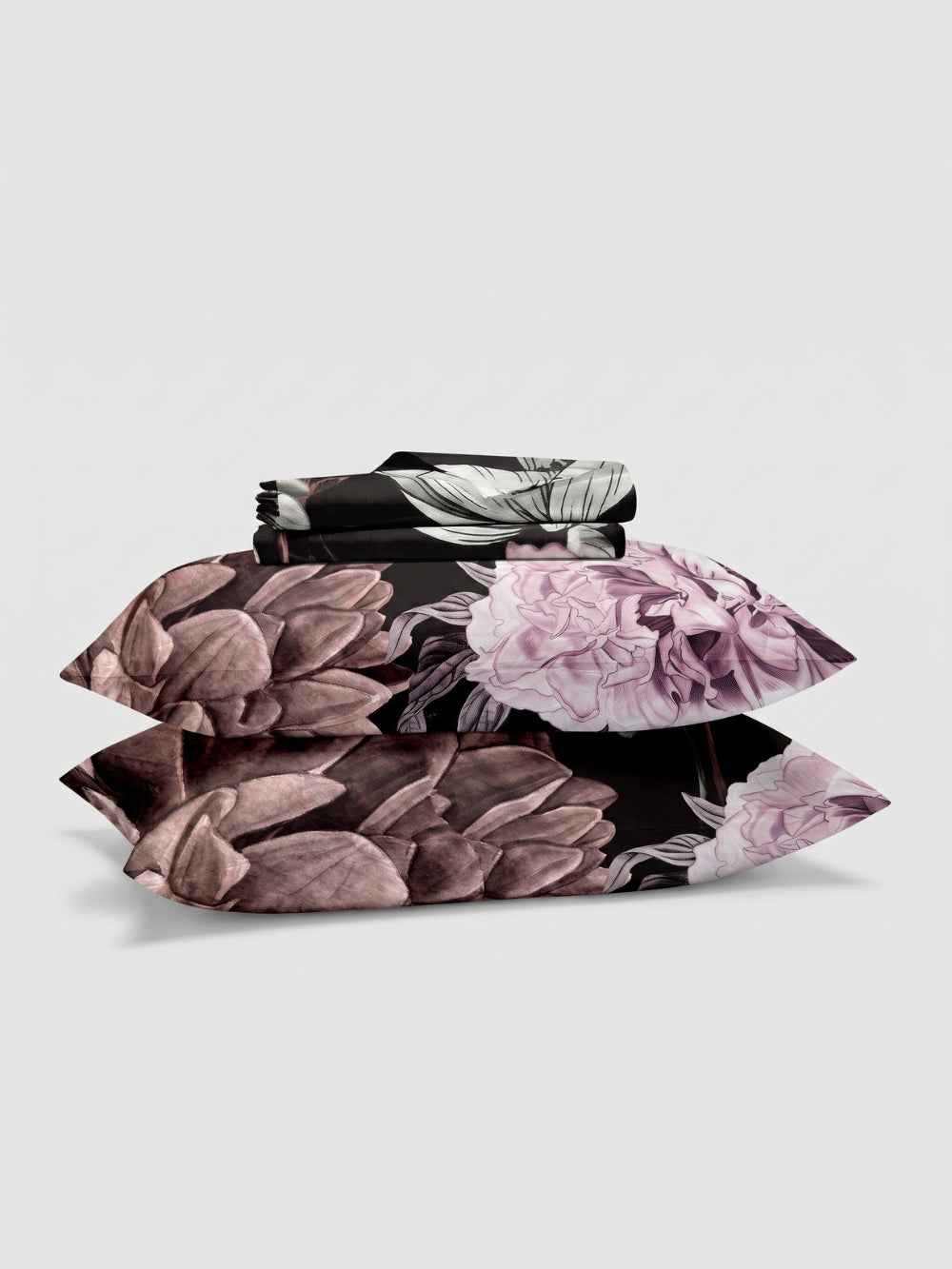 Midnight Peony — 3 Piece Bedsheet Set