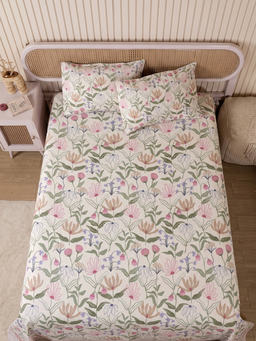 Wildflower Cream — 3 Piece Bedsheet Set