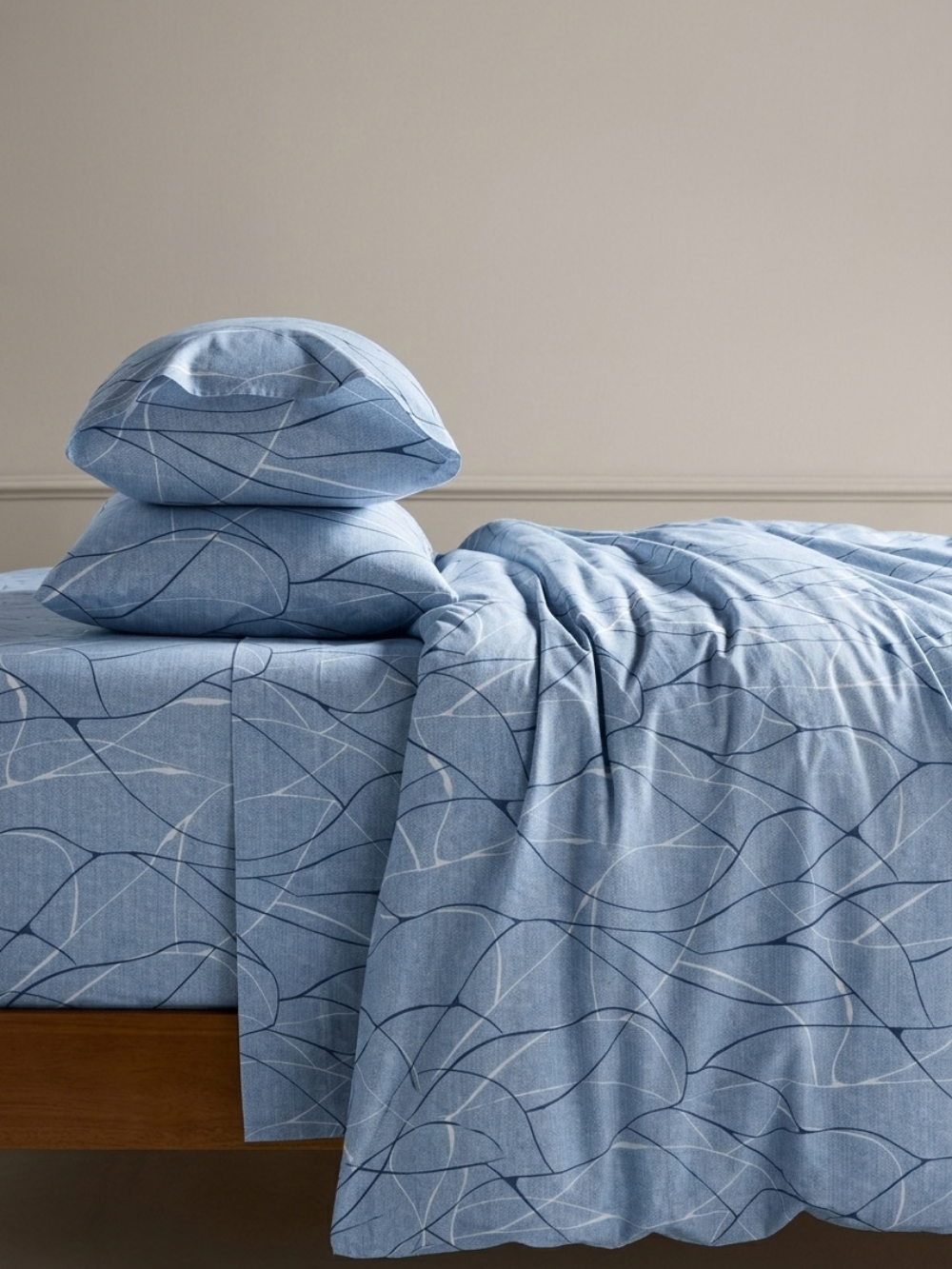 Blue Wave — 3 Piece Bedsheet Set