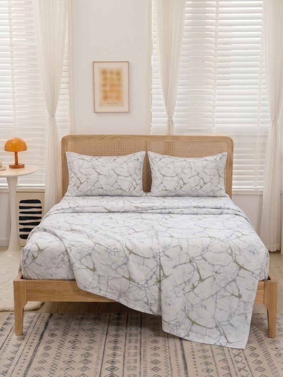 Marble Mist — 3 Piece Bedsheet Set