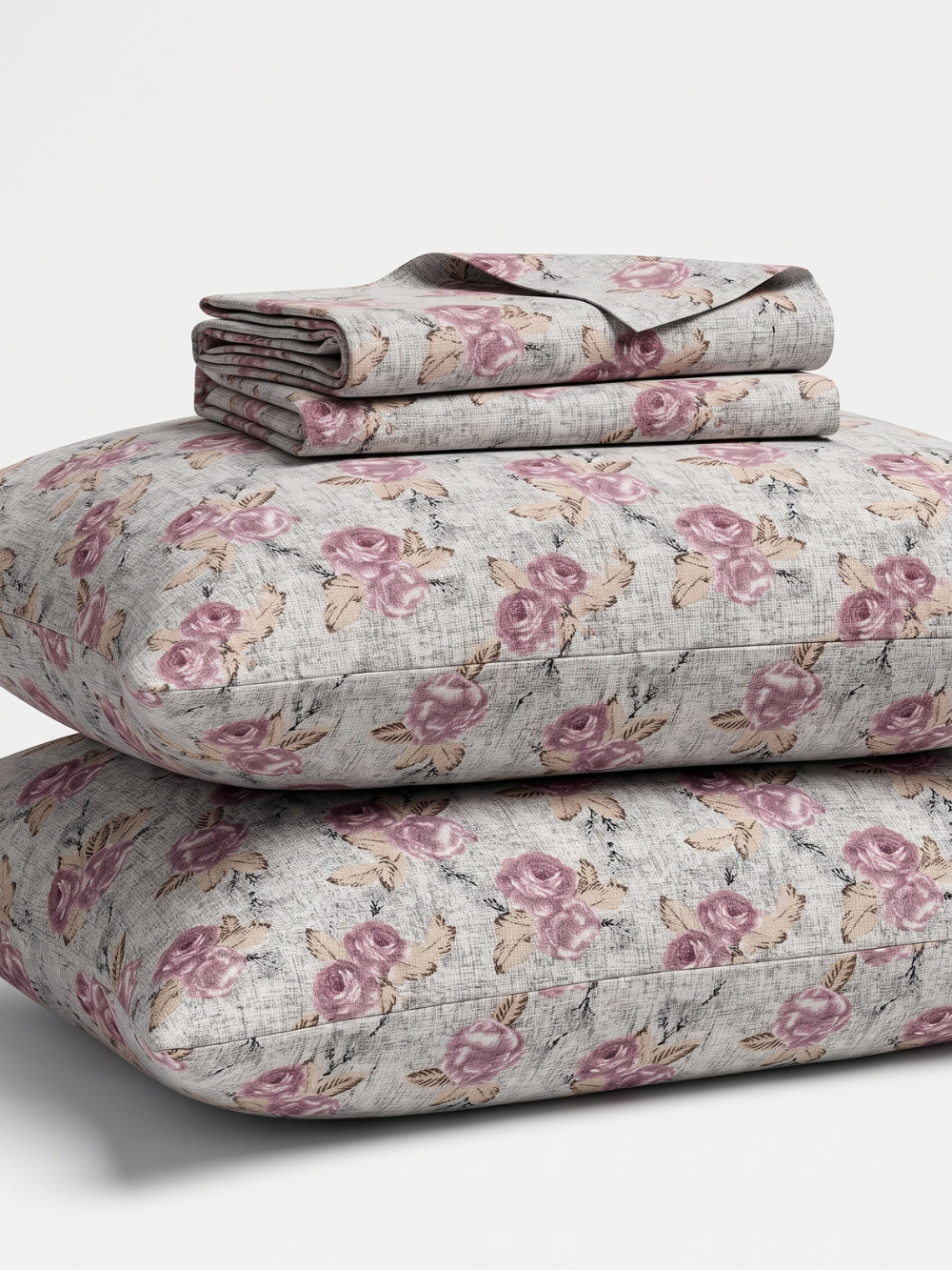 Mauve Rose — 3 Piece Bedsheet Set