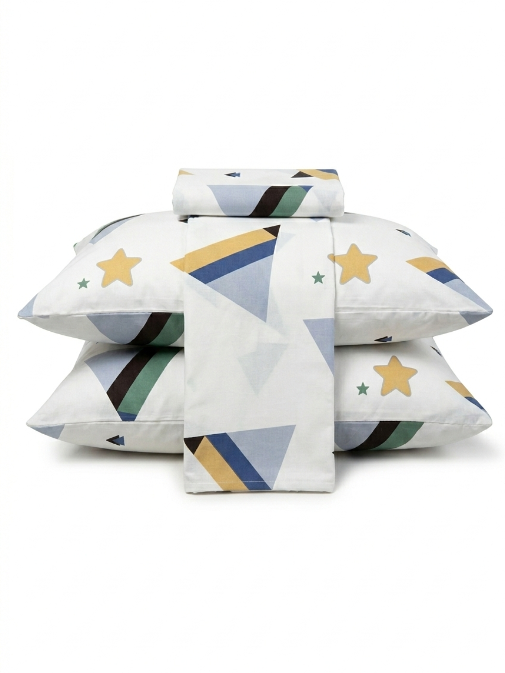 Starry Triangle — 3 Piece Bedsheet Set
