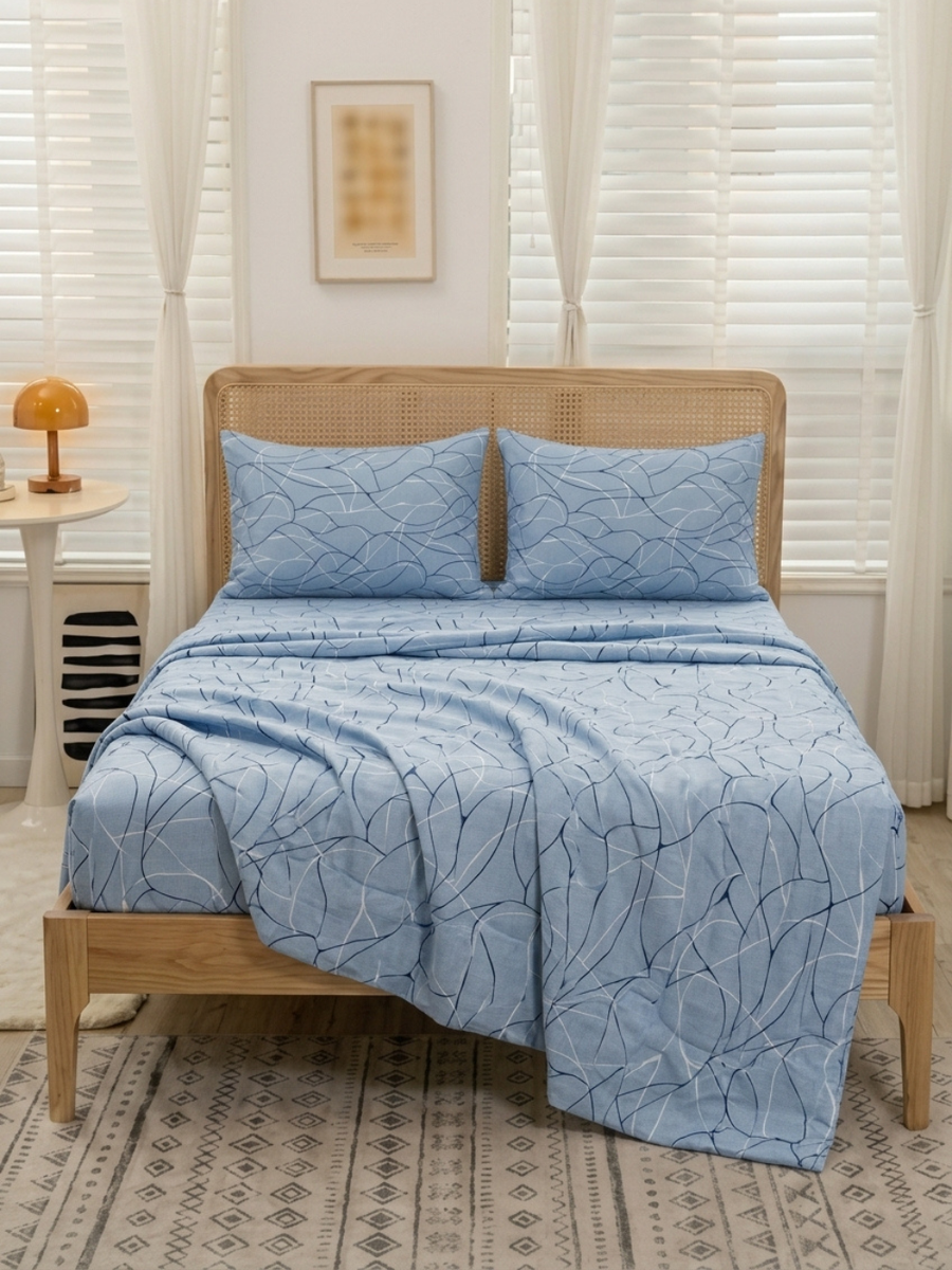 Blue Wave — 3 Piece Bedsheet Set