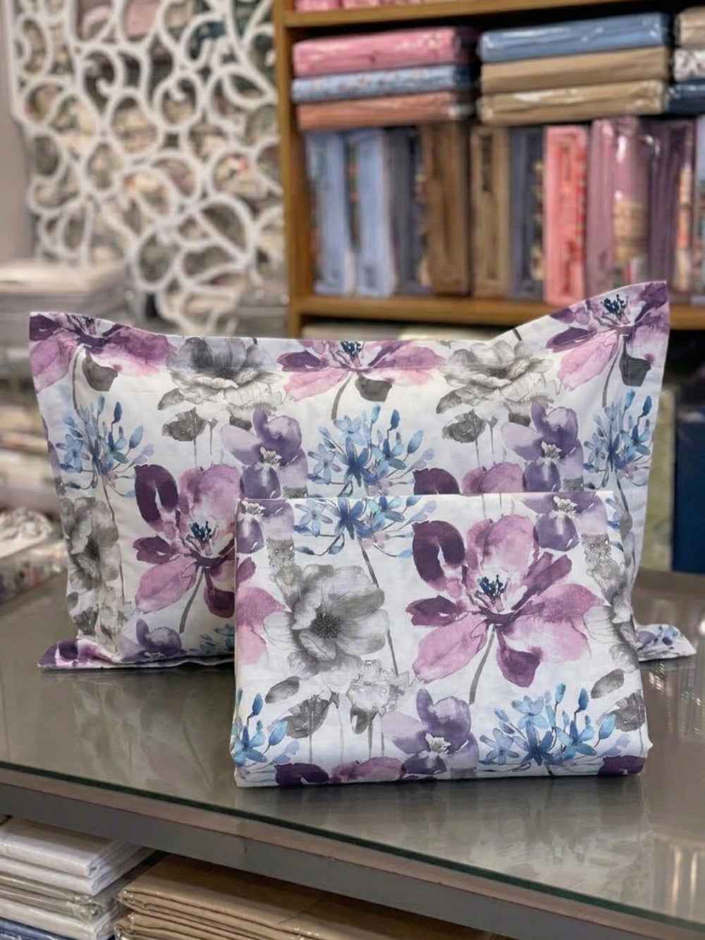Purple Watercolor | Signature Hybrid | 3-Piece Bedsheet Set