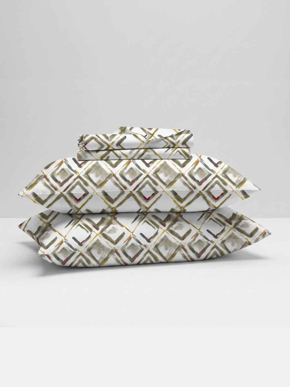Olive Lattice — 3 Piece Bedsheet Set