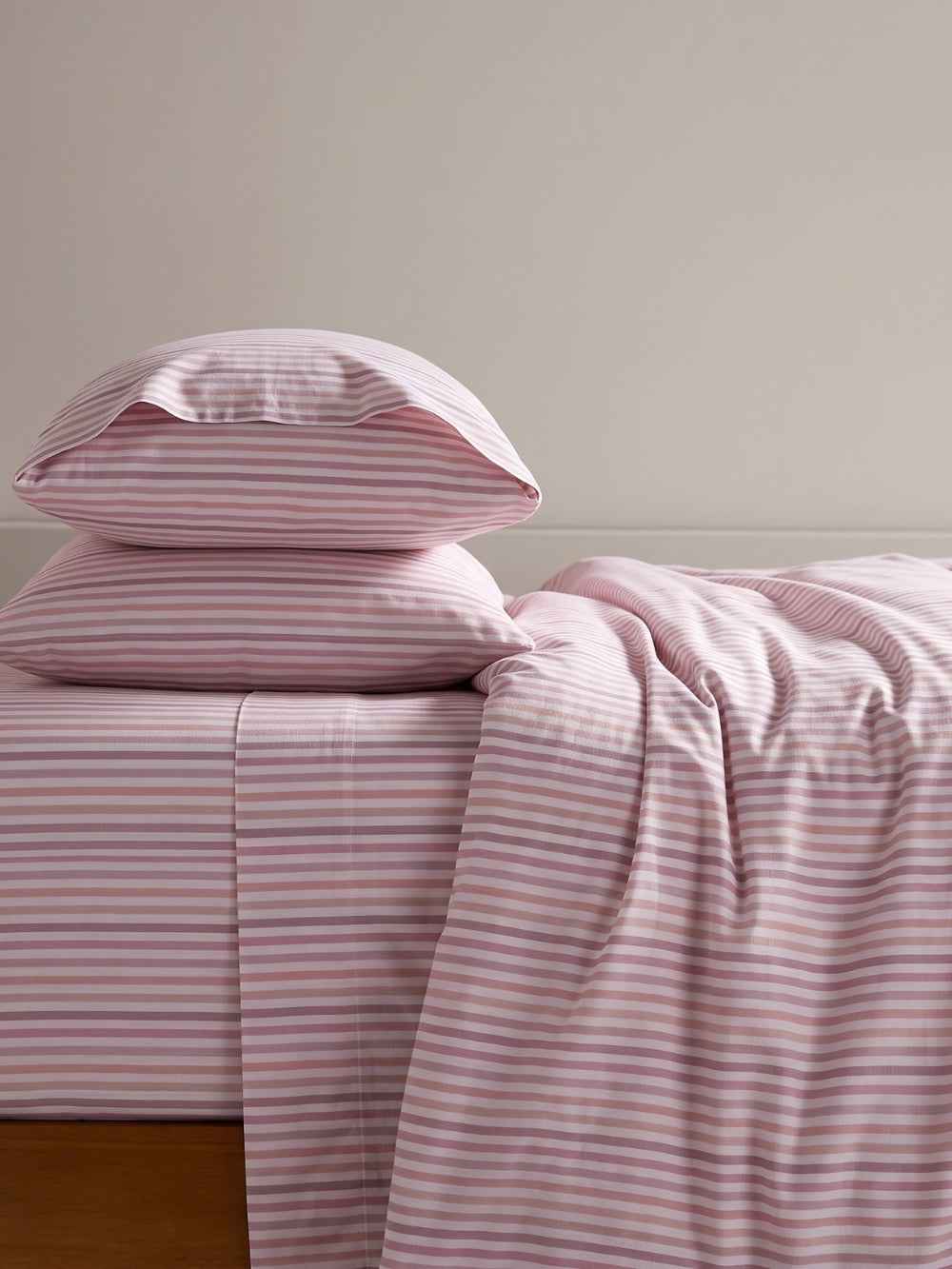 Blush Stripe — 3 Piece Bedsheet Set