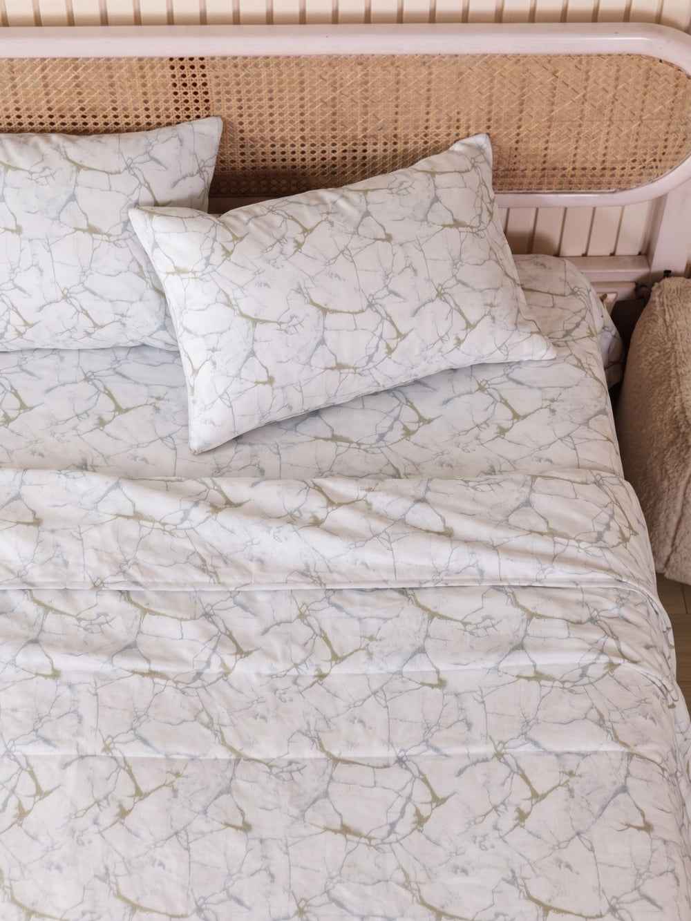 Marble Mist — 3 Piece Bedsheet Set