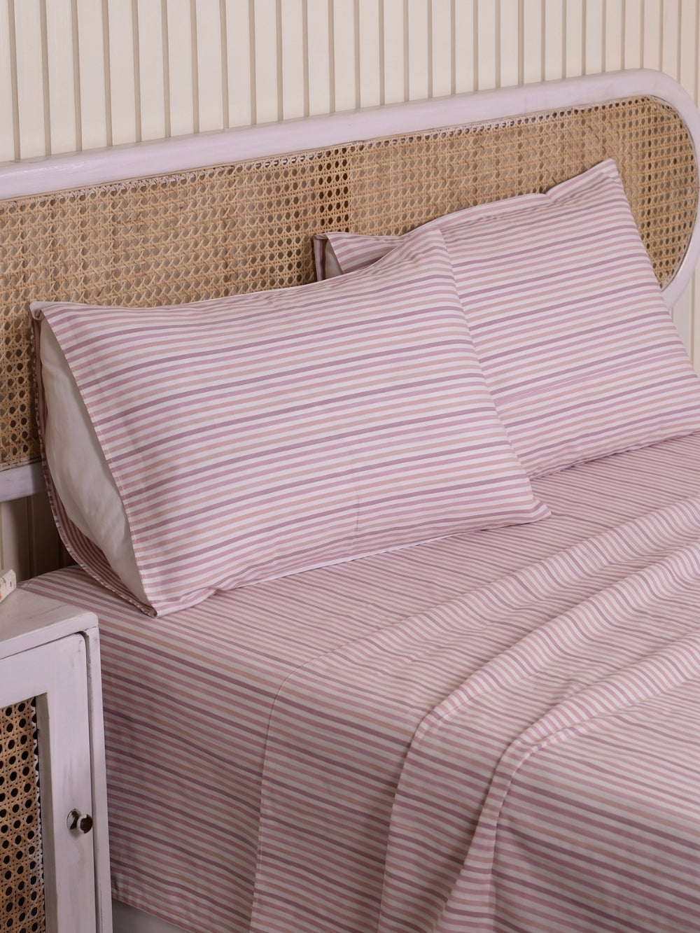 Blush Stripe — 3 Piece Bedsheet Set