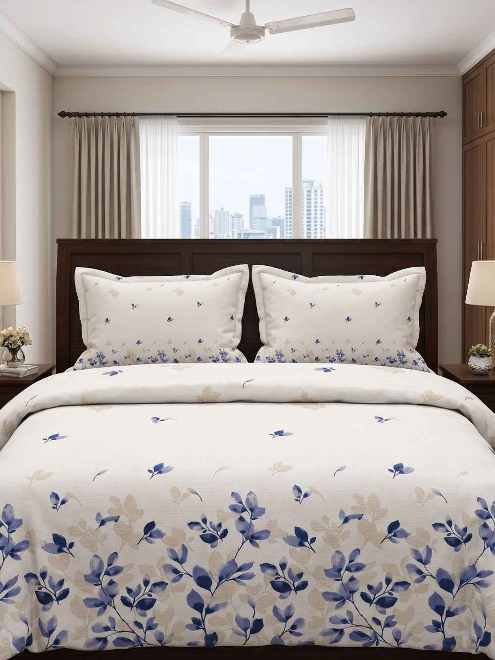 Blue Cascade — 3 Piece Bedsheet Set