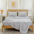 Blue Geometric — 3 Piece Bedsheet Set