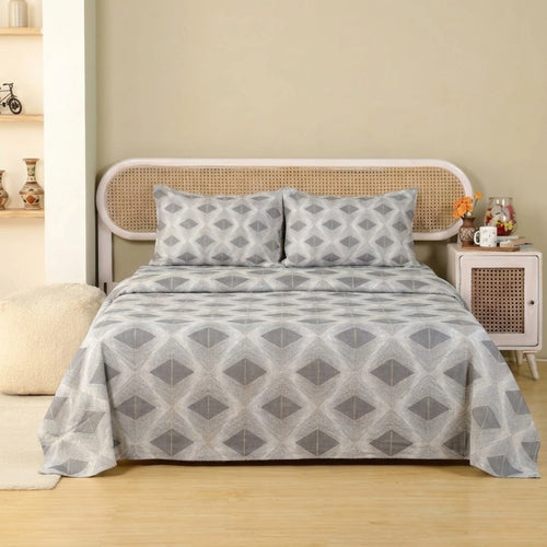 Silverstone Geometric — 3 Piece Bedsheet Set