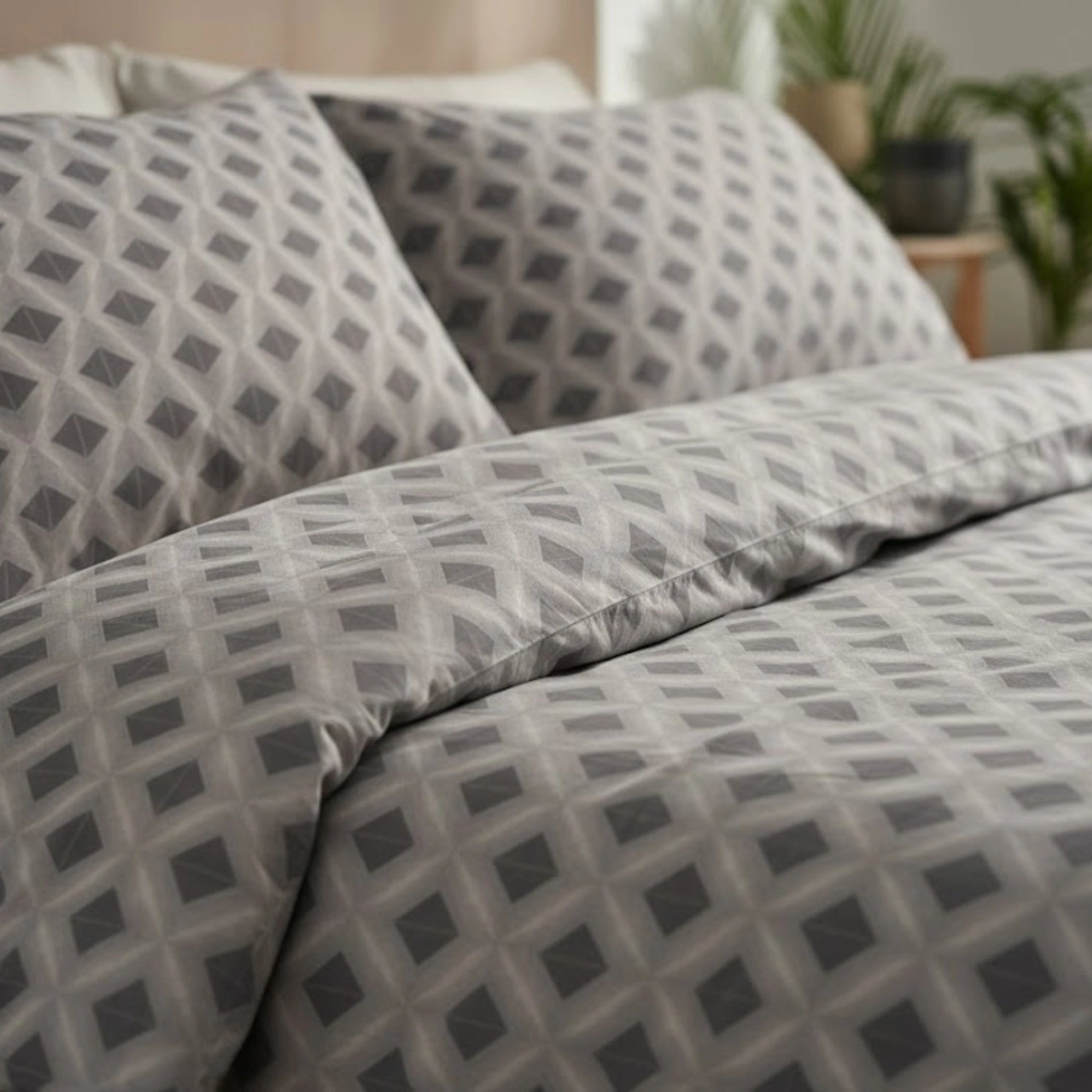 Silverstone Geometric 100% Cotton Bedding | Modern Design with Premium Comfort