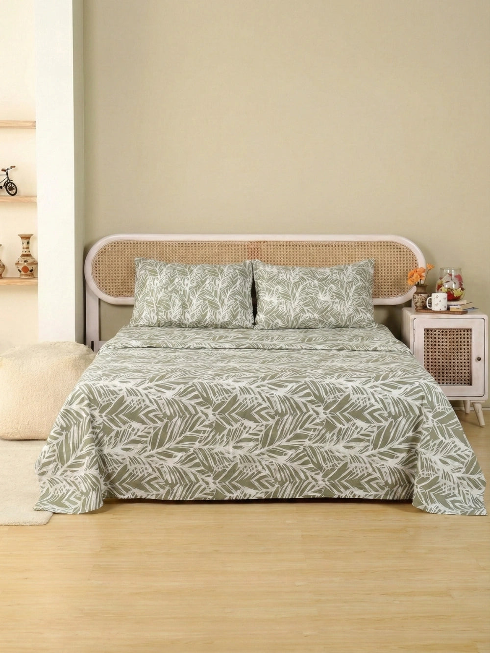 Sage Green — 3 Piece Bedsheet Set