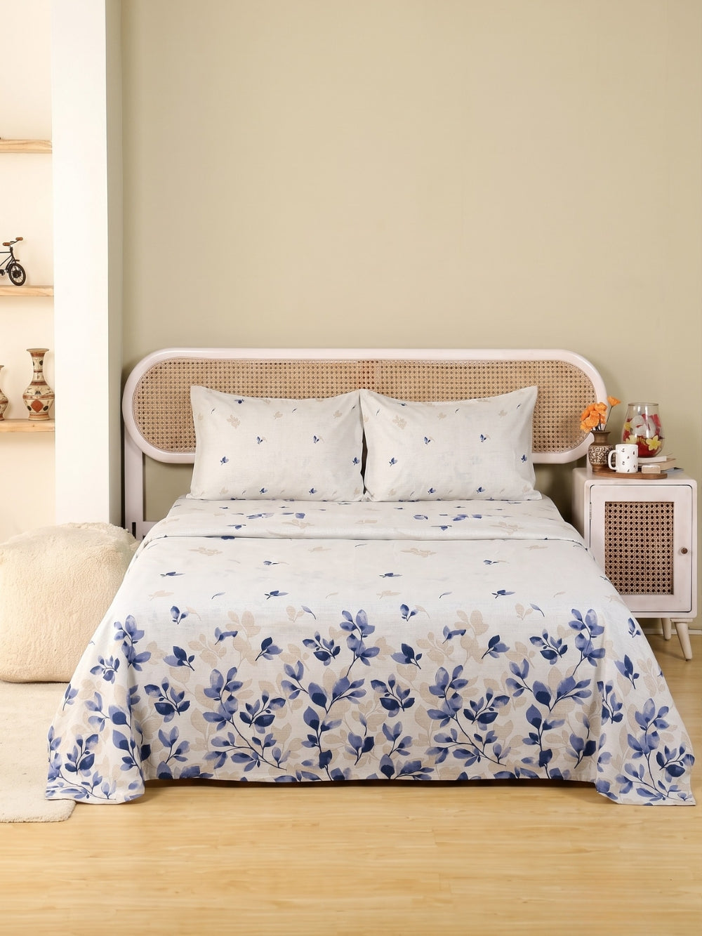 Blue Cascade — 3 Piece Bedsheet Set