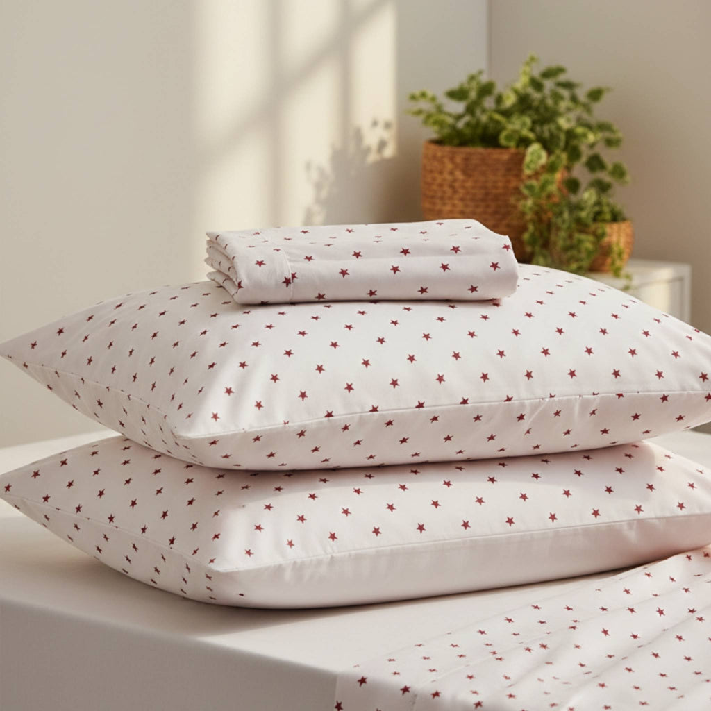 Star Print | Pure Cotton Bed Sheet Set | Aaram by SS