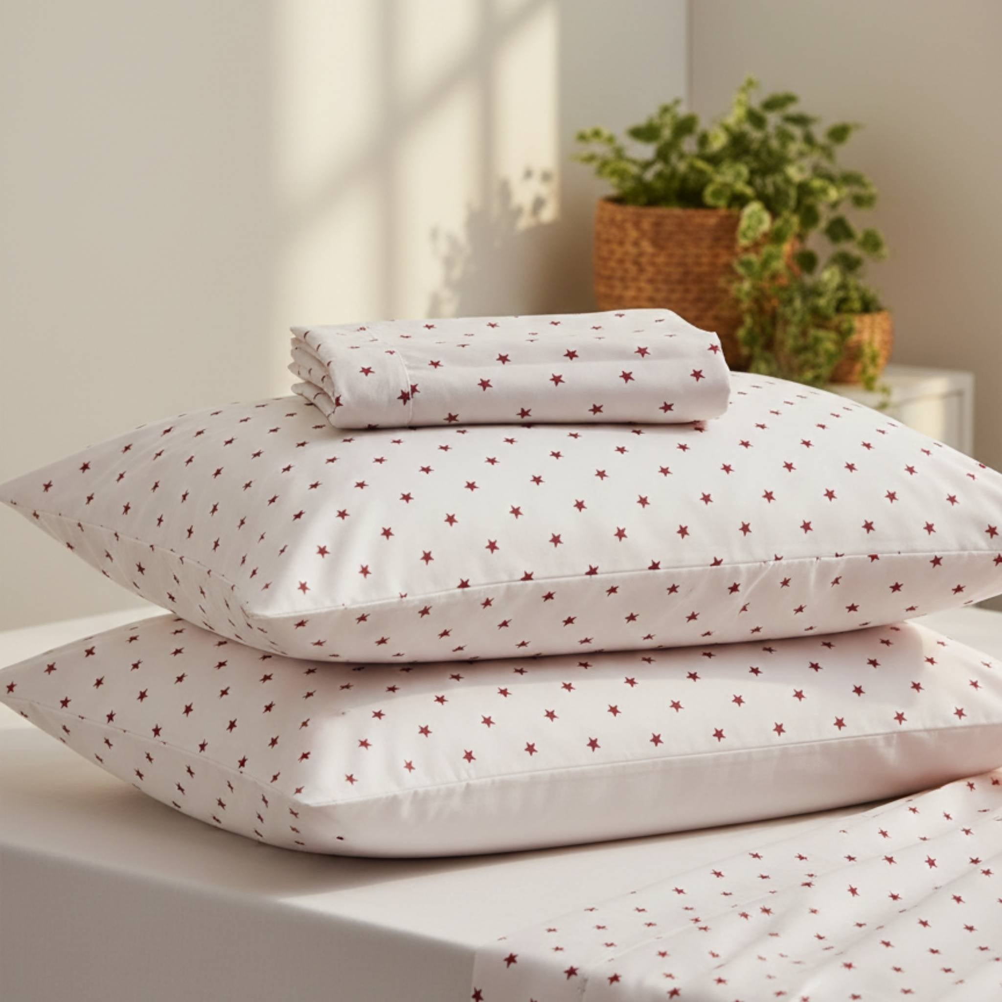 Star Print | Pure Cotton Bed Sheet Set | Aaram by SS