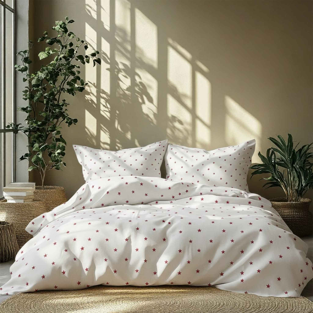 Star Print | Pure Cotton Bed Sheet Set | Aaram by SS