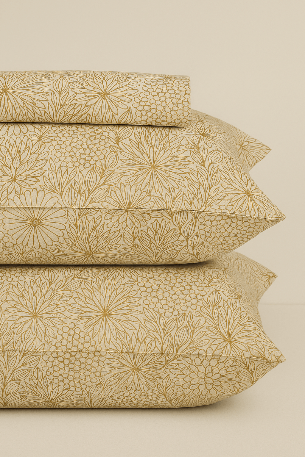 Light Beige 100% Pure Cotton Bed Sheet Set – Premium Edition